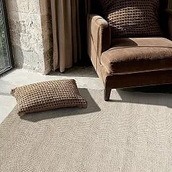 Tapis de laine - Larkana (beige/blanc)