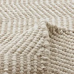 Tapis de laine - Larkana (beige/blanc)