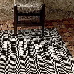 Tapis de laine - Larkana (beige/noir)