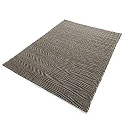 Tapis de laine - Larkana (beige/noir)