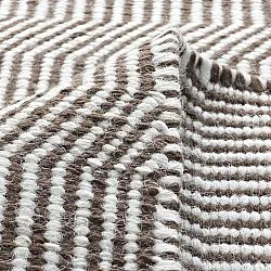 Tapis de laine - Larkana (marron/blanc)