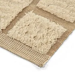 Tapis shaggy - Leknes Hand Woven Wool Shaggy (crème)