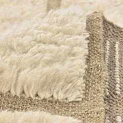 Tapis shaggy - Leknes Hand Woven Wool Shaggy (crème)
