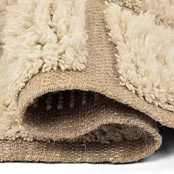 Tapis shaggy - Leknes Hand Woven Wool Shaggy (crème)