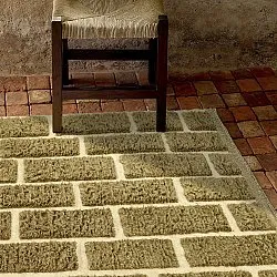 Tapis shaggy - Leknes Hand Woven Wool Shaggy (vert)