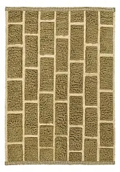 Tapis shaggy - Leknes Hand Woven Wool Shaggy (vert)