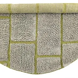 Tapis rond - Lindley Natural Cotton Shaggy (siva/zelena)