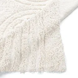 Tapis shaggy - Lindos Natural Cotton Shaggy (blanc)