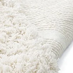 Tapis shaggy - Lindos Natural Cotton Shaggy (blanc)
