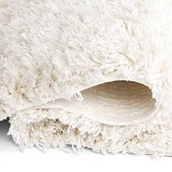 Tapis shaggy - Lindos Natural Cotton Shaggy (blanc)