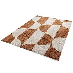 Tapis shaggy - Kalymnos Natural Cotton Shaggy (blanc cassé/ocre)