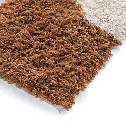 Tapis shaggy - Kalymnos Natural Cotton Shaggy (blanc cassé/ocre)