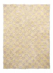 Tapis shaggy - Methoni Check Cotton Shaggy (crème/jaune clair)