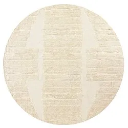 Tapis rond - Rani Natural Cotton Shaggy (beige)