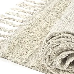 Tapis shaggy - Rani Natural Cotton Shaggy (blanc cassé)