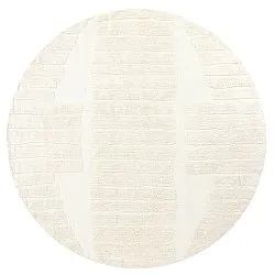 Tapis rond - Rani Natural Cotton Shaggy (blanc cassé)