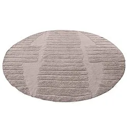 Tapis rond - Rani Natural Cotton Shaggy (taupe)