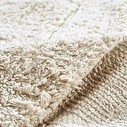 Tapis shaggy - Sivia Natural Cotton Shaggy (blanc cassé)