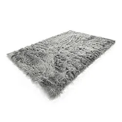 Tapis shaggy - Sohar (gris clair)