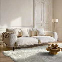Tapis shaggy - Sohar (blanc)
