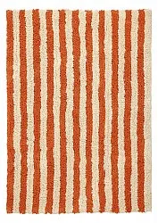 Tapis shaggy - Thira Stripe Cotton Shaggy (jaune clair/orange clair)