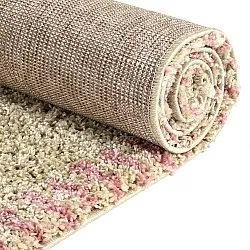 Tapis à poils longs - Tiznit (beige/rose)