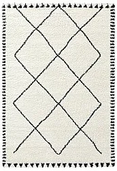 Tapis à poils longs - Tiznit (blanc/noir)
