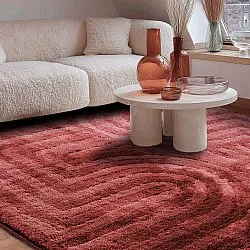 Tapis shaggy - Volos (rouge/rose)