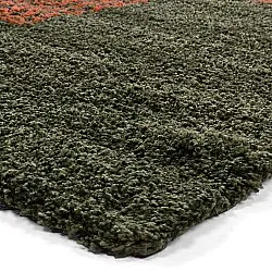 Tapis à poils longs - Zagora (vert/orange)