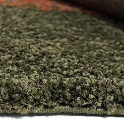 Tapis à poils longs - Zagora (vert/orange)