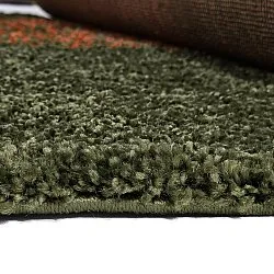Tapis à poils longs - Zagora (vert/orange)