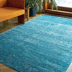 Tapis à poils longs - Zoe (turquoise)