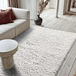 Tapis shaggy - Combarro Solid Cotton Shaggy (crème)