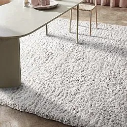 Tapis shaggy - Combarro Solid Cotton Shaggy (crème)