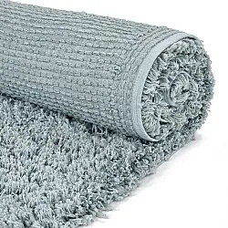 Tapis shaggy - Combarro Solid Cotton Shaggy (bleu clair)
