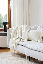 Plaid en mélange de laine - Samantha (blanc cassé)