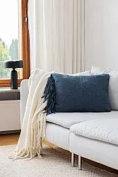 Housse de coussin en mélange de laine - Samantha (bleu)