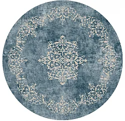 Tapis rond - Santi (bleu/beige)