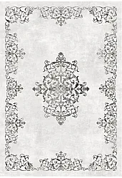 Tapis Wilton - Santi (blanc/noir)