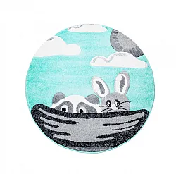 Tapis enfant - Bueno Bunny Rond (turquoise)