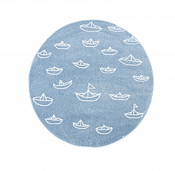 Tapis enfants - Bueno Sailing Boats Rond (bleu)