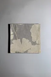 Serviettes de table en tissu - lot de 4 Abril (gris/beige)