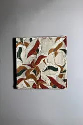 Serviettes de table en tissu - lot de 4 Amalie (beige/rouille)