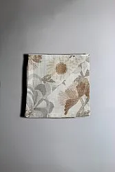 Serviettes en tissu - lot de 4 Serena (gris/beige)
