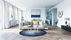 Tapis rond - Shade (bleu)