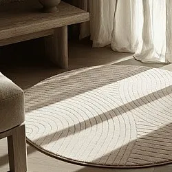 Tapis rond - Devon (crème)