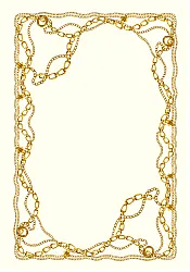 Tapis Wilton - Silea (blanc/doré)
