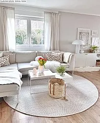 Tapis rond - Otago (blanc)