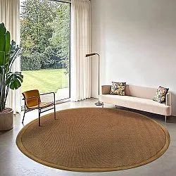 Tapis rond (sisal) - Agave (marron)