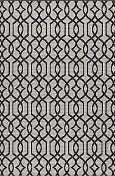 Tapis en coton - Orsa (gris clair/noir)